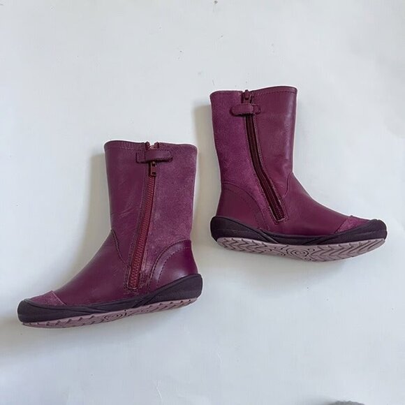 Lea Lelo Sz 25 Purple Tall Leather Boots - Picture 5 of 7